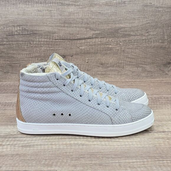 P448 Shoes - P448 Skate High Top Women's Size EU 39 US 9 Grey Snake Print Sneakers